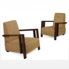 Pair of Club Chairs by Andre Sornay circa 1930